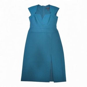 BCBGMAXAZRIA‎ Green Structured Midi Dress - Size 4